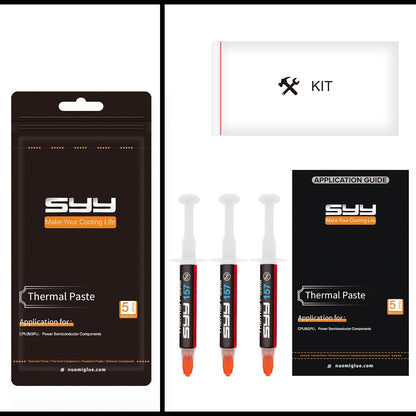 Thermal Paste, SYY 4G with Toolkit CPU Paste Thermal Compound Paste Heatsink for IC/Processor/CPU/All Coolers, Carbon Based High Performance, Thermal Interface Material - PuriLite