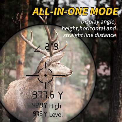 REVASRI Hunting Laser Rangefinder with Rechargeable Battery 1000 Yards Hunting Range Finder with Target Acquisition Technology Easy-to-Use Clear Accurate Rangefinders for Hunters - PuriLite