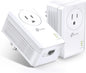 TP-Link AV1000 Powerline Ethernet Adapter(TL-PA7017P KIT) - Gigabit Port, Plug and Play, Extra Power Socket for Additional Devices, Ideal for Smart TV - PuriLite