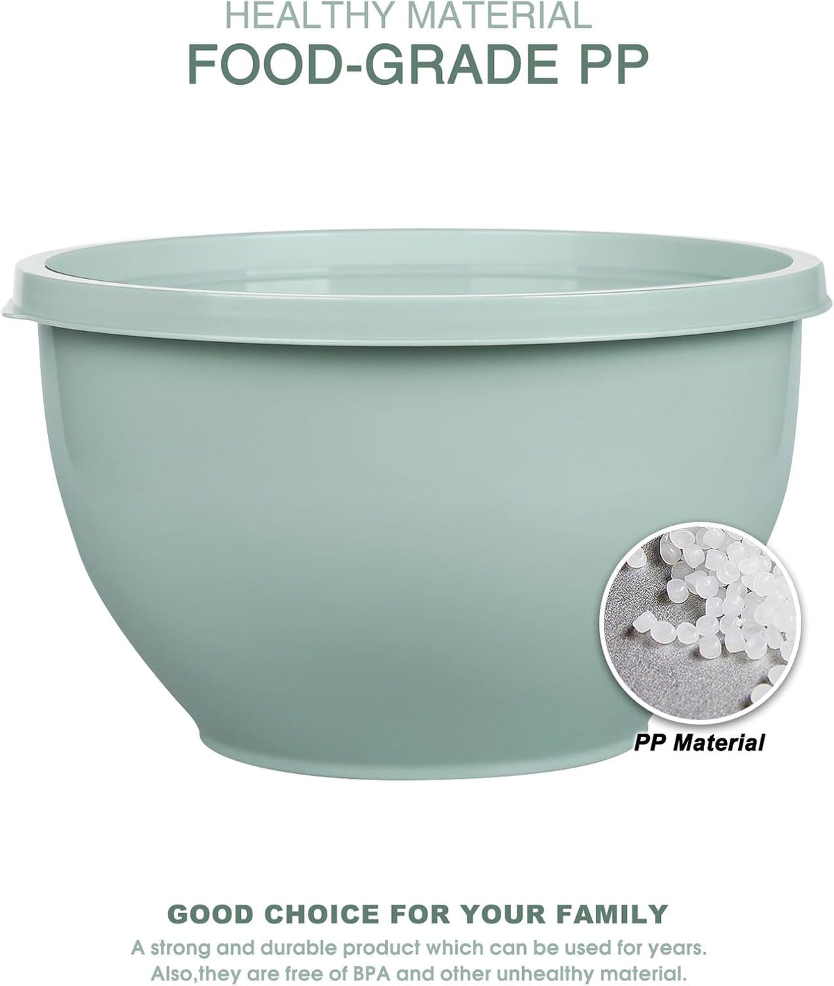 Purilite Select Plastic Mixing Bowl Set - PuriLite