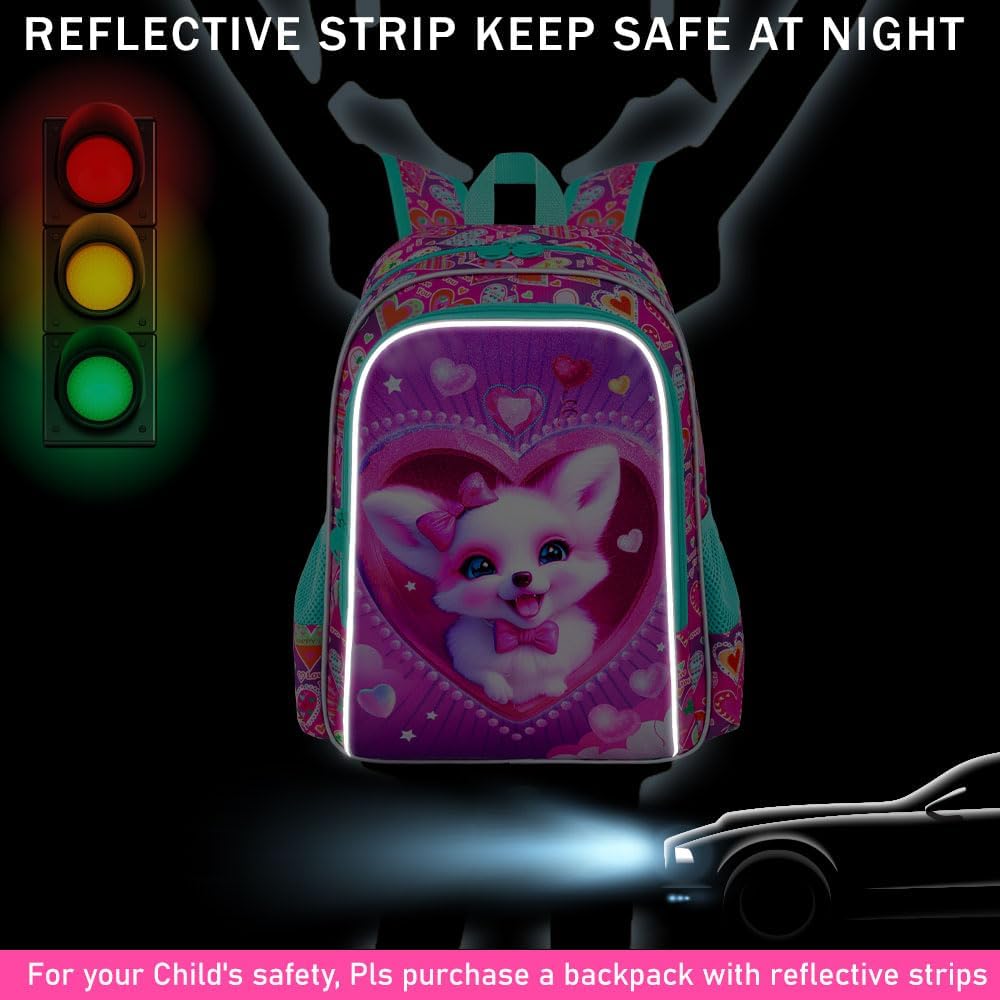 3pcs Backpack for Boys and Girls, 16” Kids Kindergarten Bookbag with Lunch Box, Cute Elementary Backpacks for Boy Girl - PuriLite