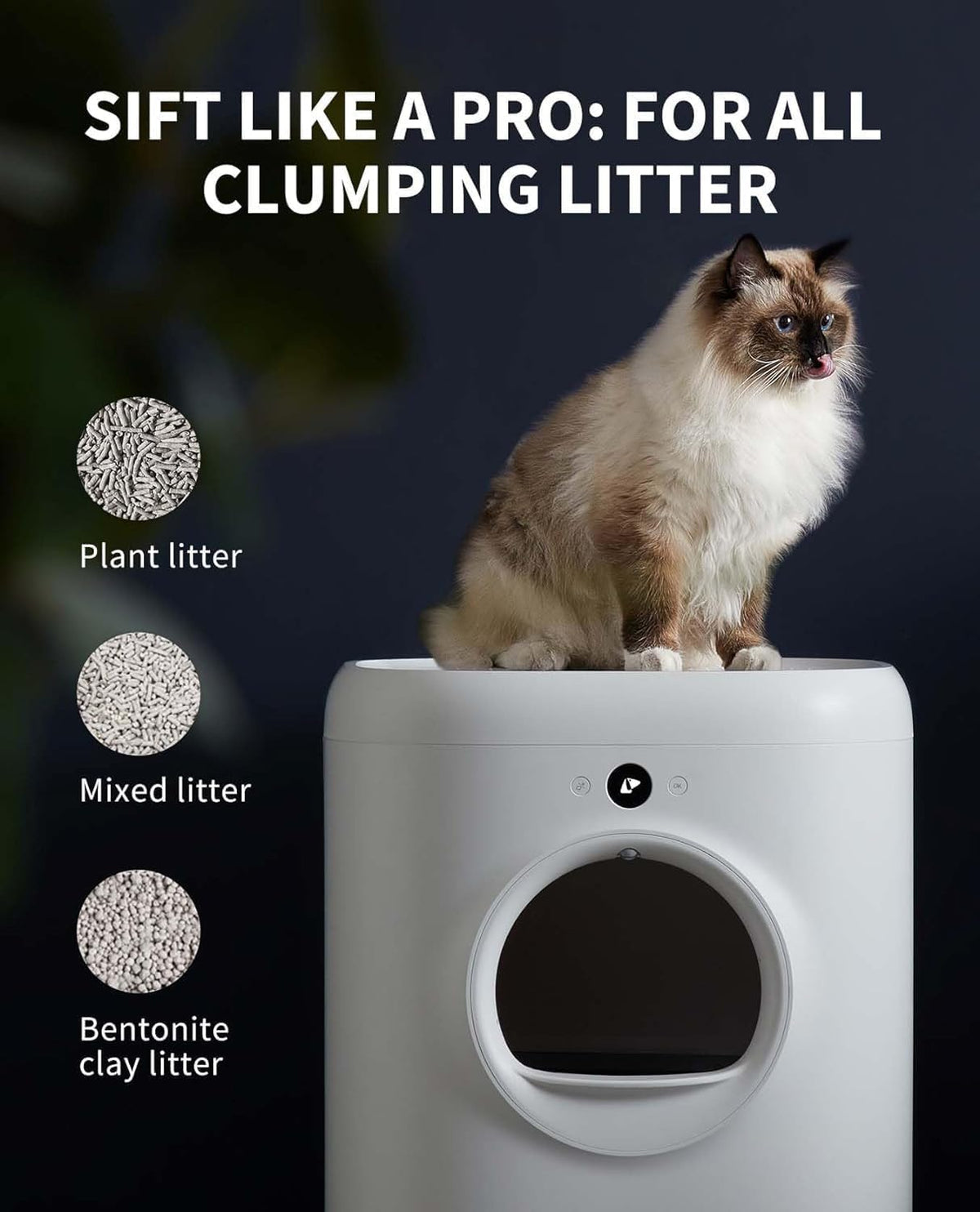 PETKIT Self Cleaning Cat Litter Box,Scooping Free and Automatic for Multiple Cats with Mat, xSecure Integrated Safety Protection, with N50 Odor Eliminator - PuriLite