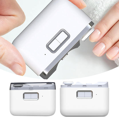 Generic Automatic Electric Nail Clipper Electric Toenail Clipper 2 in 1 Cutting and Grinding Automatic Nail Clipper Electric Nail Clippers for Kids Adults Elderly, White - PuriLite