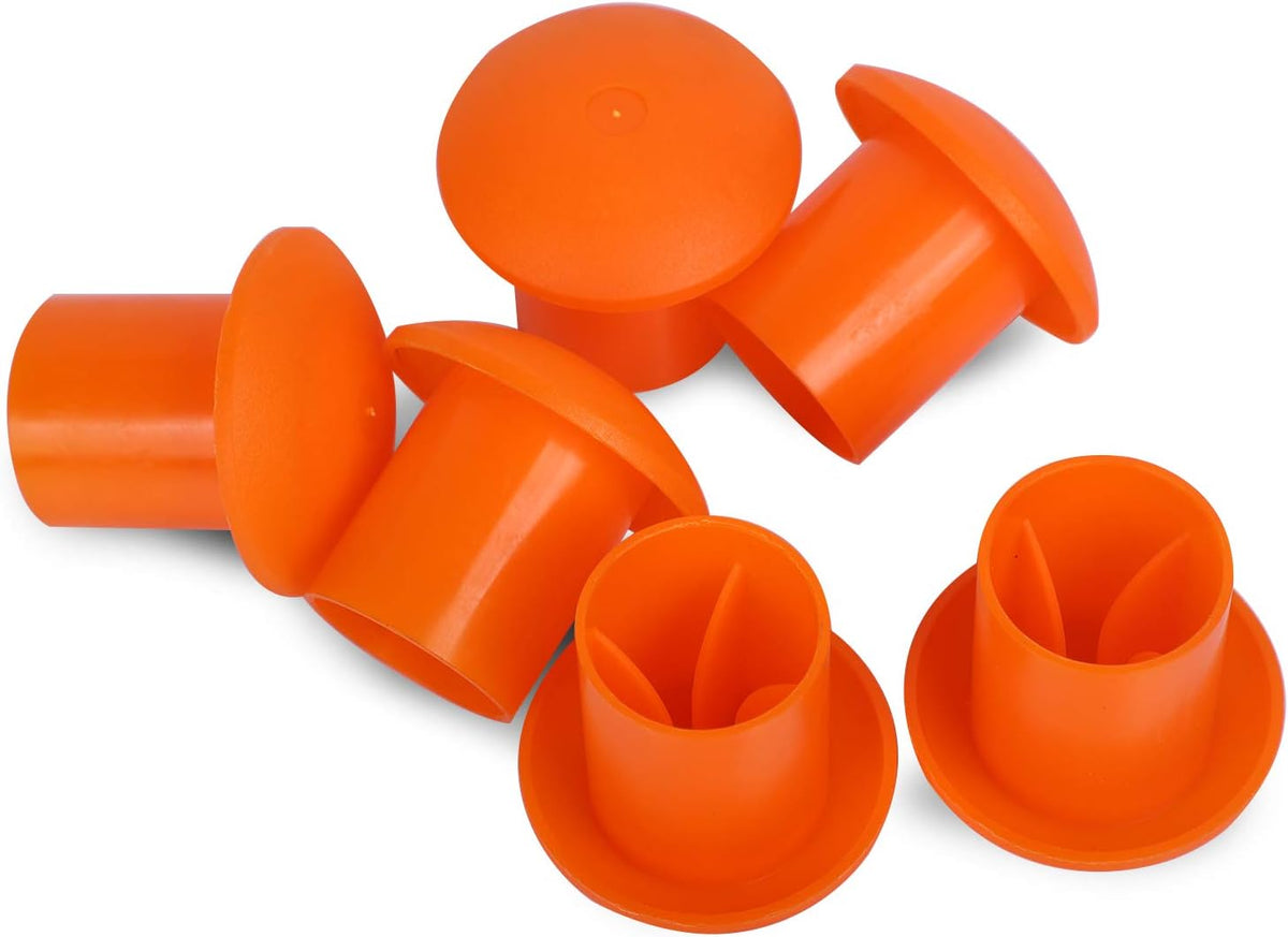 KEILEOHO 100 PCS Orange Plastic Mushroom Rebar Caps - Size #3-#7, 10M - 25M - PuriLite