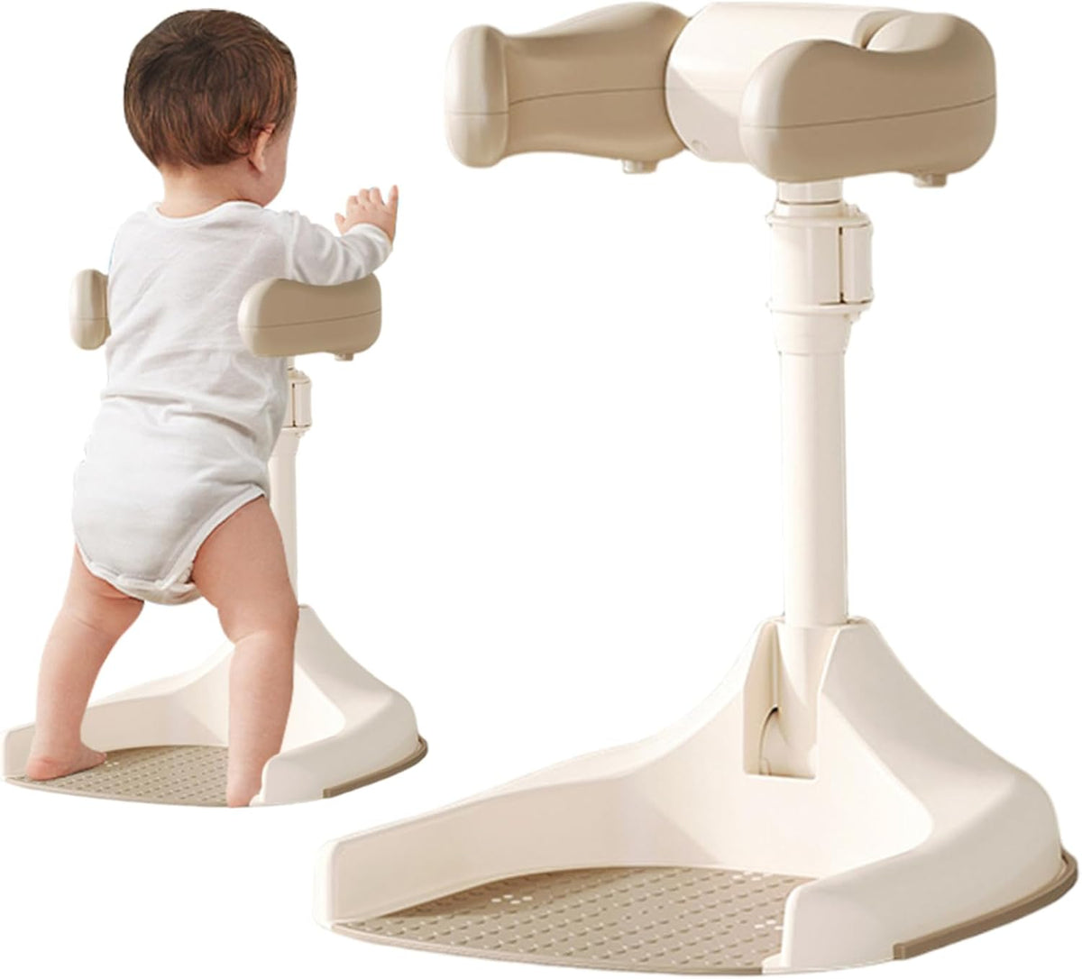 Baby Shower Stand, Adjustable Height & Non Slip Baby Bath Support With Safety Lock, Foldable & Portable Toddler Shower Stand For Kids 6 Months+ - PuriLite