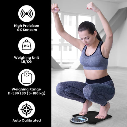 EILISON Highly Advance 2-in-1 Digital & Analog Weighing Scale for Body Weight-400lbs, 4 High Precison GX Sensor Accurate, Thick Tempered Glass, Extra Large Display (White) - PuriLite