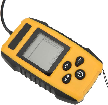 Fafeicy Sonar Fish Finder, Fish Detector, Wired Depth Finder with HD LCD Display, for Boat Fishing Kayak Saltwater - PuriLite