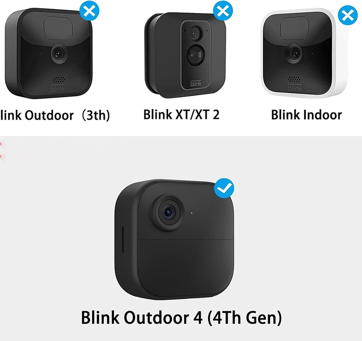 Solar Panel for Blink Camera Outdoor, Outdoor Security Camera Solar Panel Compatible with Blink Outdoor 4(4th Gen) with 13,1ft Calbe, Adjustable Mount (Camera Not Included) - PuriLite