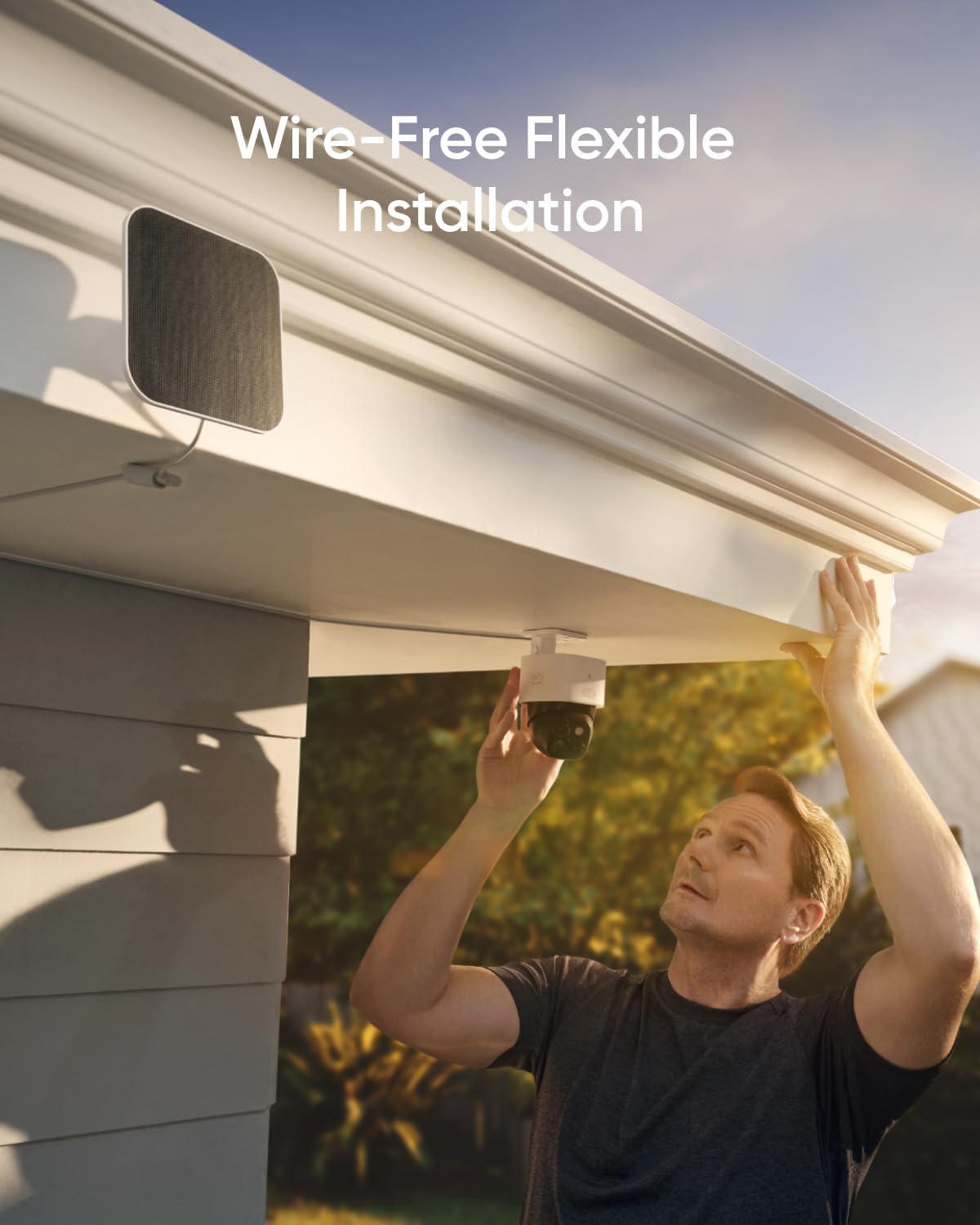 eufy Security SoloCam S340, Solar Security Camera, Wireless Outdoor Camera, 360° Surveillance, No Blind Spots, 2.4 GHz Wi-Fi, No Monthly Fee, HomeBase S380 Compatible - PuriLite