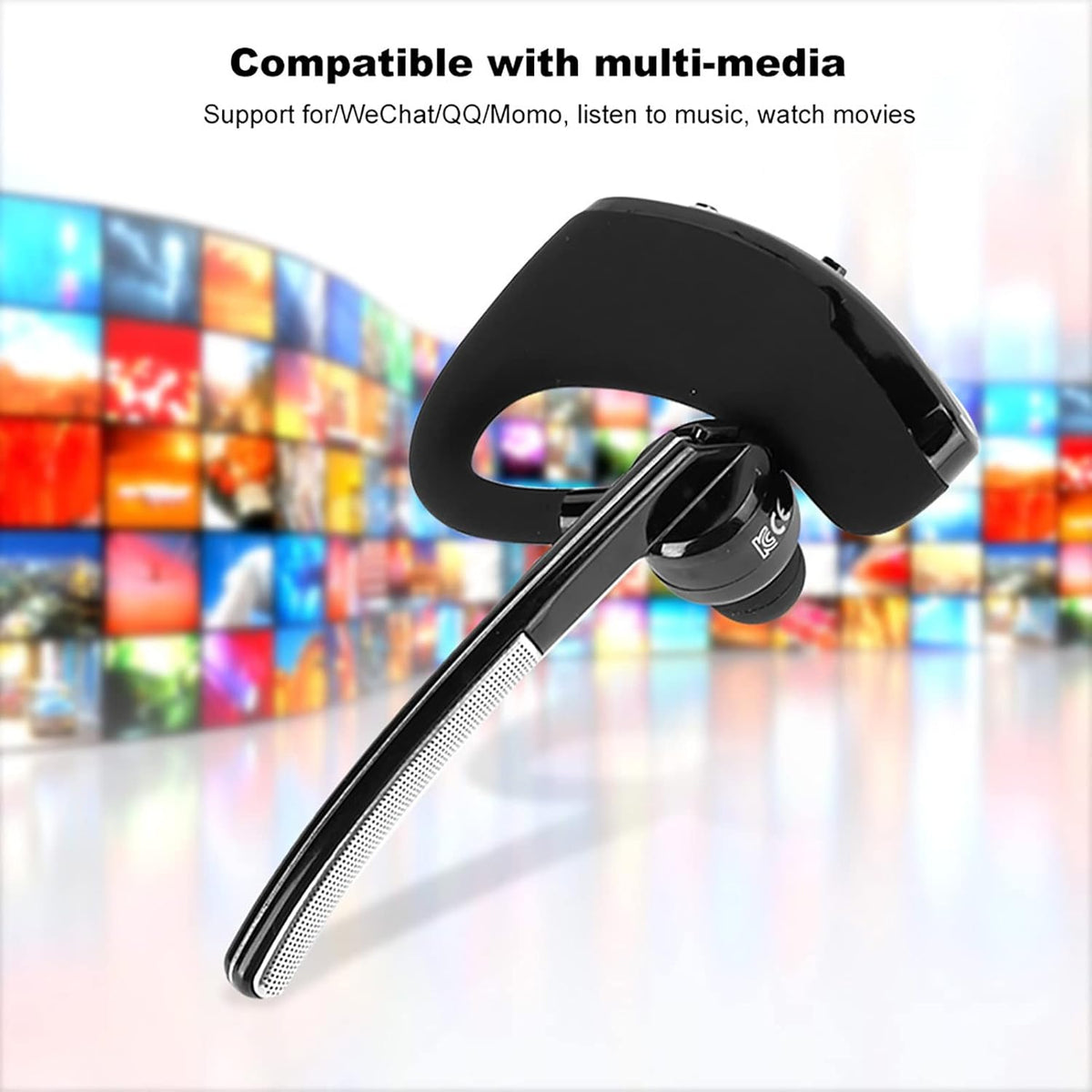 V8 Cordless Business BT Headphone, Clear HD Sound, Voice Prompt, Hands Calling, Noise Reduction, Intelligent CSR Chip - PuriLite