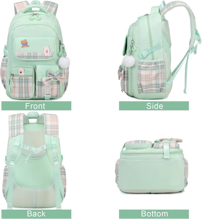 ACESAK Girls Backpack - 3PCS Backpack for Girls Cute School Backpacks for Girls Kindergarten - PuriLite