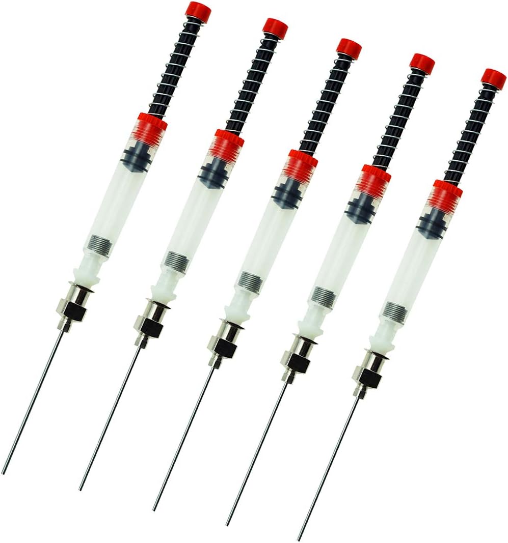 Asvine 5 Pack Fountain Pen Ink Syringe Filler, Spring Converter with Removable Blunt Needle Tip - PuriLite