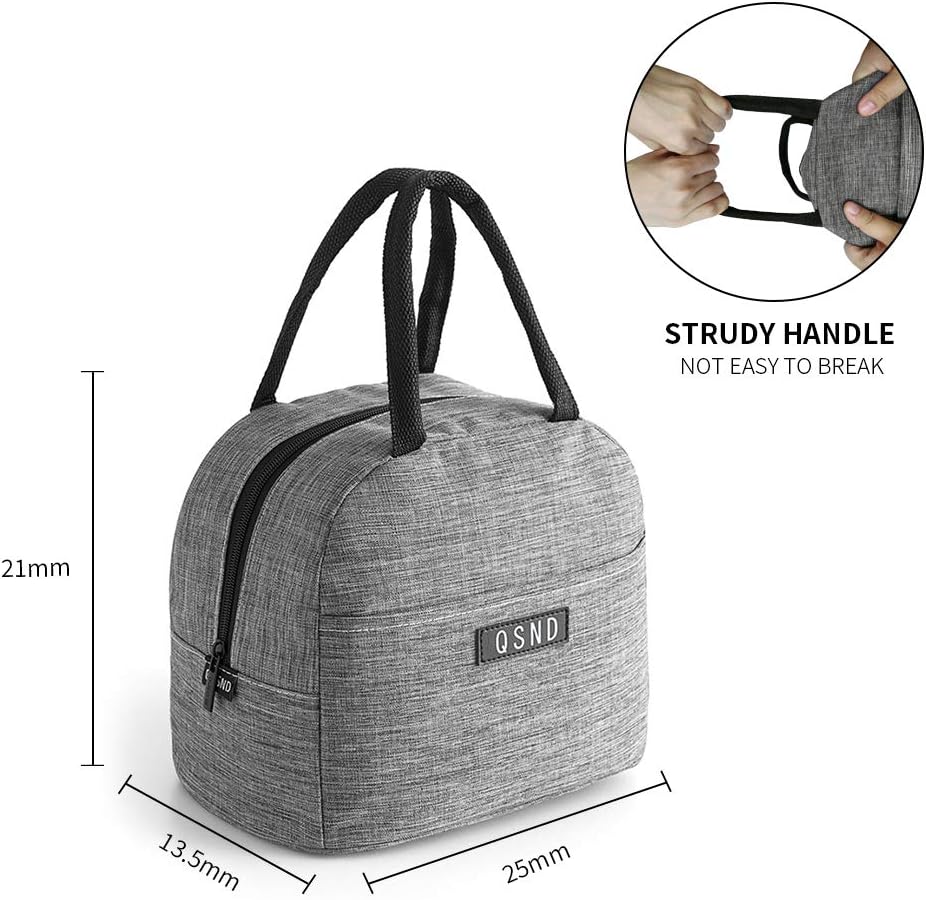 HiPretty 2 Pack Lunch Bags, Insulated Tote Boys Girls Lunch Box, Freezable Leakproof Lunch Bag for Women Men and Kids (Gray, Green) - PuriLite