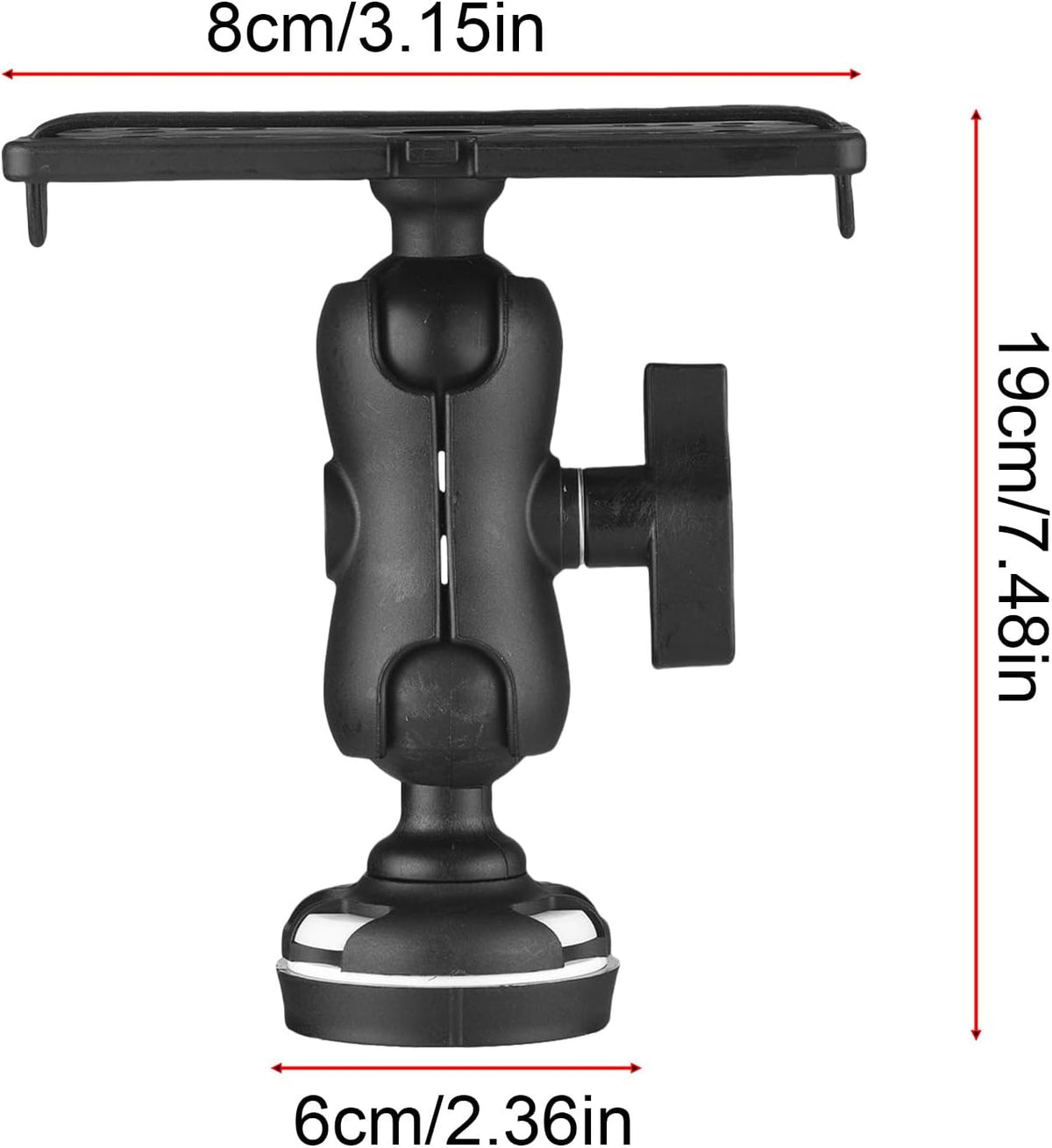 fosa Fish Finder Mount Base, Universal Fish Finder Bracket, Adjustable Kayak Electronic Holder with 360° Rotation Fishing Accessories - PuriLite