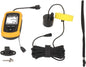 Portable Fish Depth Finder Sensitive Electronic Fishing Alarms Indicator LCD Display Handheld Fish Finder 200khz Sonar Frequency Castable Kayak Boat Fishfinder - PuriLite