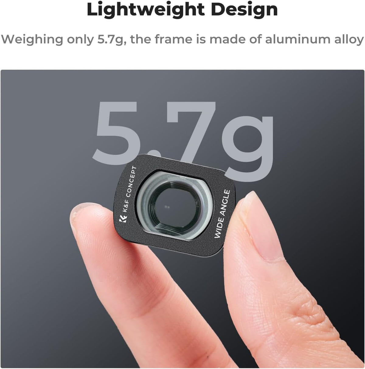 K&F Concept Wide-Angle Lens Compatible with DJI Osmo Pocket 3, Magnetic Attach/Multi-Coated/Optical Glass - PuriLite