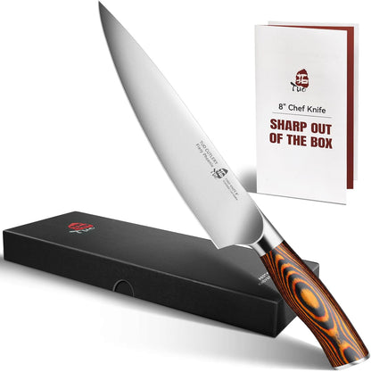 TUO Boning Knife - Razor Sharp Fillet Knife - High Carbon German Stainless Steel Kitchen Cutlery - Pakkawood Handle - Luxurious Gift Box Included - 7 inch - Fiery Phoenix Series - PuriLite