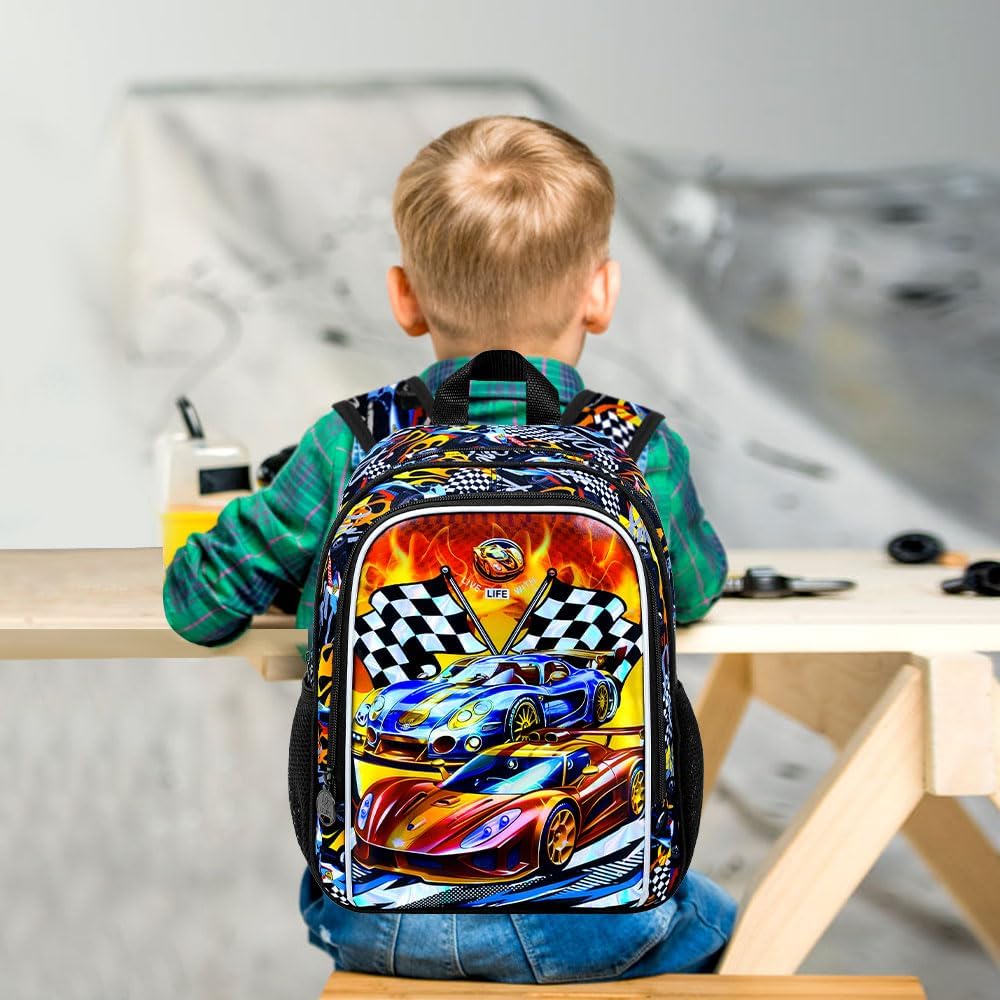 3pcs Backpack for Boys and Girls, 16” Kids Kindergarten Bookbag with Lunch Box, Cute Elementary Backpacks for Boy Girl - PuriLite