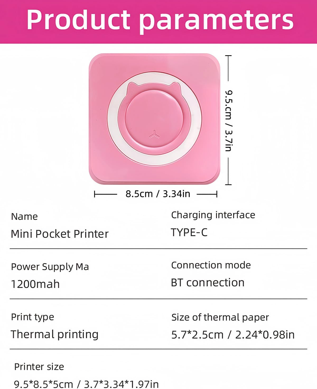 Label Maker - Mini Portable Sticker Printer with 13 Rolls Self-Adhesive Thermal Papers, Labeller Machine for Home Office Study Business Texts Journal, Blue - PuriLite