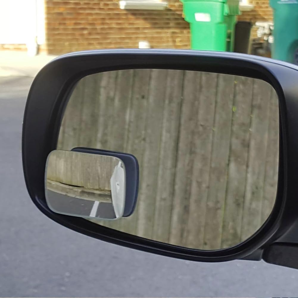 Ampper Blind Spot Mirror, 2" Round HD Glass Frameless Convex Rear View Mirror, Pack of 2 - PuriLite