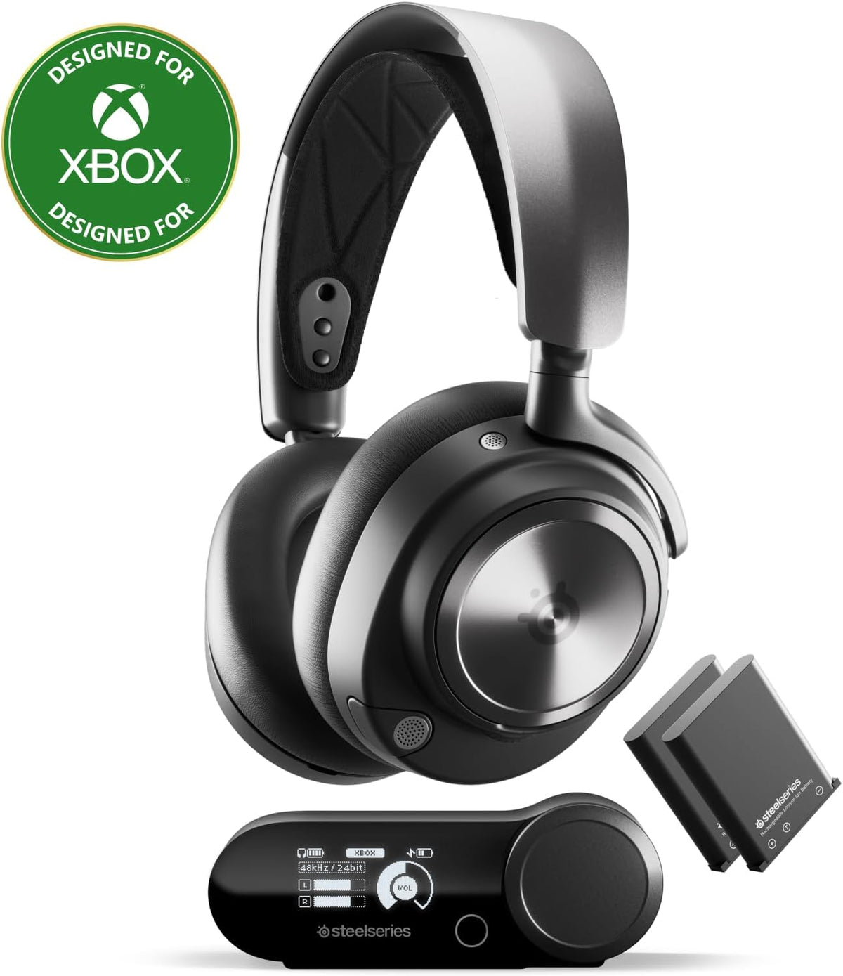 NEW SteelSeries Arctis Nova Pro Wireless Multi-System Gaming Headset - Premium Hi-Fi Drivers - Active Noise Cancellation - Infinity Power System - ClearCast Gen 2 Mic - PC, PS5/PS4, Switch, Mobile - PuriLite