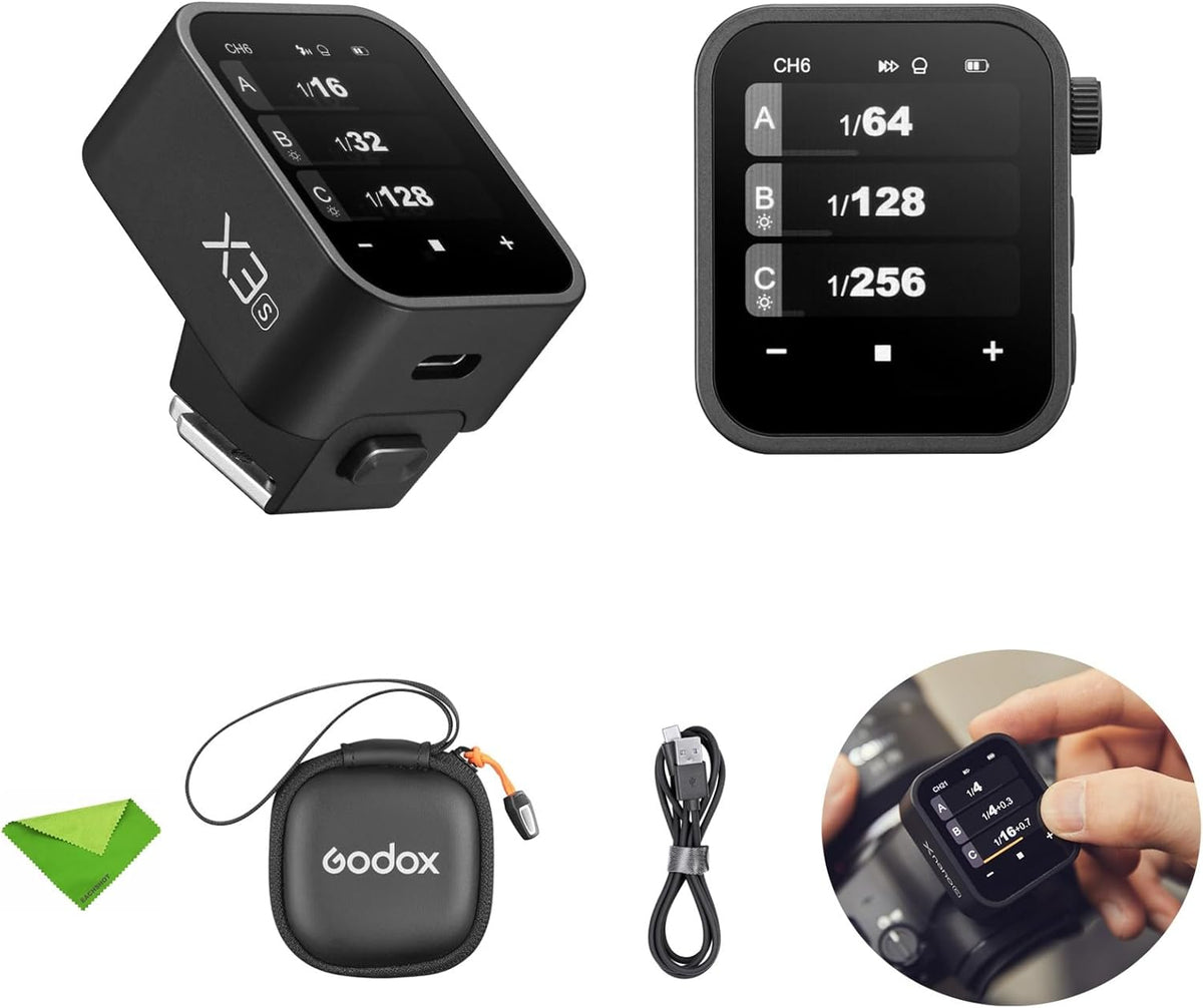 Godox X3-S X3S X3 S Touchscreen TTL Wireless Flash Trigger for Sony, 2.4GHz Wireless, High Speed Sync, OLED Screen Adjustable Brightness TTL Speedlight Transmitter for Sony Cameras - PuriLite