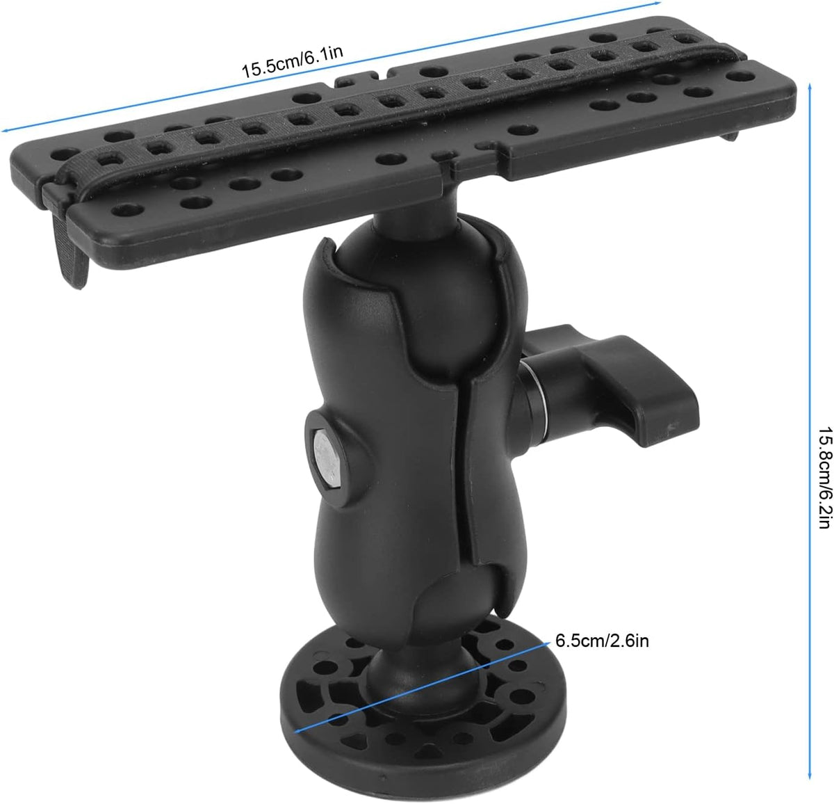 Fish Finder Mounting Base, Adjustable Fish Finder Bracket,Universal Mounting Plate Portable Kayak Accessories Navigation Full Set Fish Finder Mount Base for Boat Canoe Kayak Garmin Livescope Pole - PuriLite