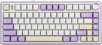 EPOMAKER x Aula F75 Gasket Mechanical Keyboard, 75% Wireless Hot Swappable Gaming Keyboard with Five-Layer Padding&Knob, Bluetooth/2.4GHz/USB-C, RGB (Black Gradient, LEOBOG Reaper Switch) - PuriLite
