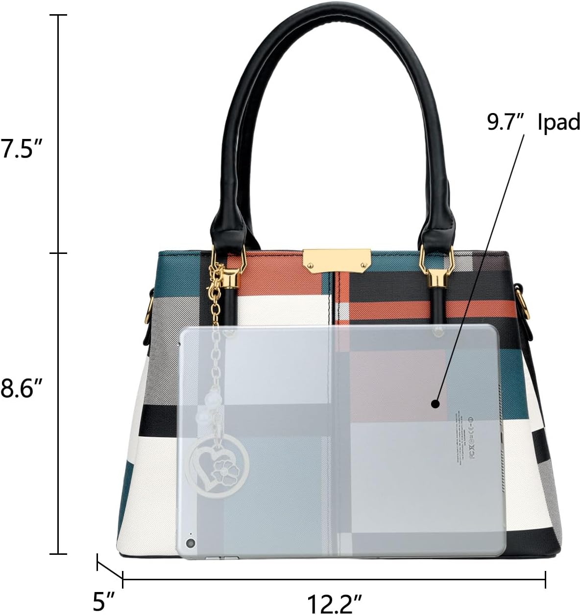 KKXIU Trendy Tote Bag for Women Lightweight Oxford Big Capacity Shoulder Purses and Handbags - PuriLite