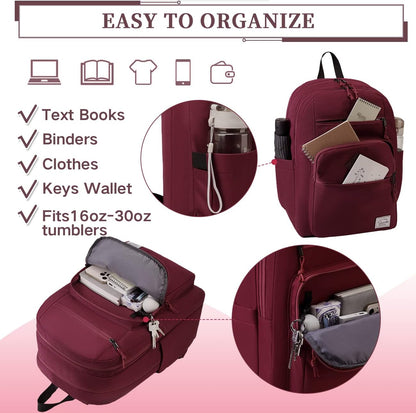 School Backpack for Men Women,Vaschy Lightweight School Bag Bookbag Casual Daypack for High School/College/Teens/Travel/Work - PuriLite