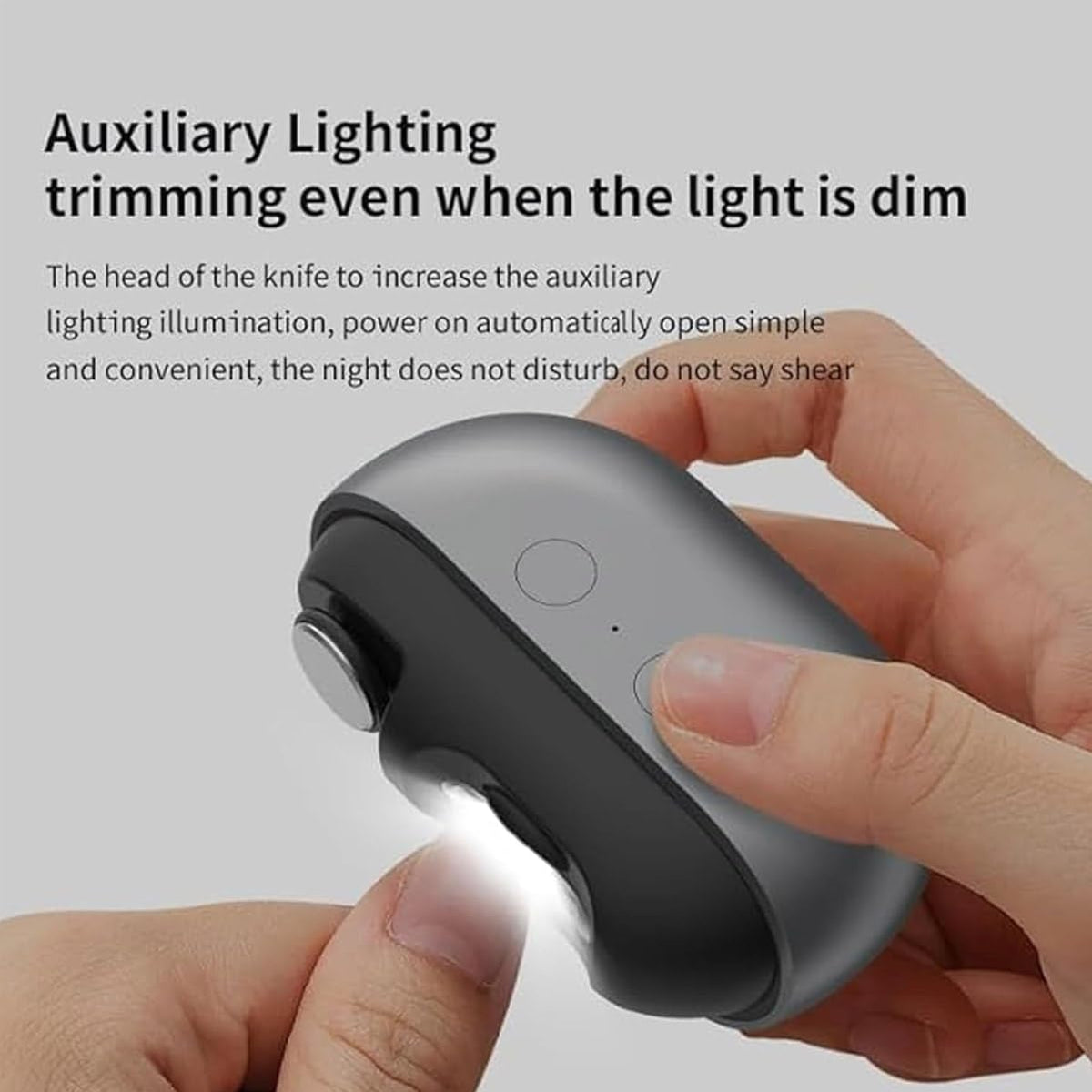 Yosody Nail Clipper, Easy Clip Electric Nail Clippers, Smart Nail Clippers, With Led Light, Nail Scraps Storage And Polishing - PuriLite