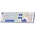 Redragon K686 PRO 98 Keys Wireless Gasket RGB Gaming Keyboard, 3-Modes Anime Mechanical Keyboard w/Hot-Swap Socket, Dedicated Knob Control & Sound Absorbing Pads, Custom Hi-Fi Linear Switch - PuriLite