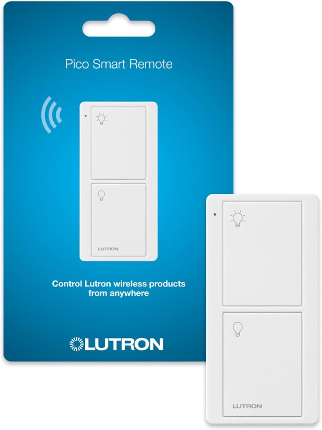 Lutron On/Off Switching Pico Remote for Caseta Smart Home Switch | PJ2-2B-GWH-L01 | White - PuriLite