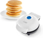 DASH Mini Maker Electric Round Griddle for Individual Pancakes, Cookies, Eggs & Other on The go Breakfast, Lunch & Snacks with Indicator Light + Included Recipe Book - White - PuriLite