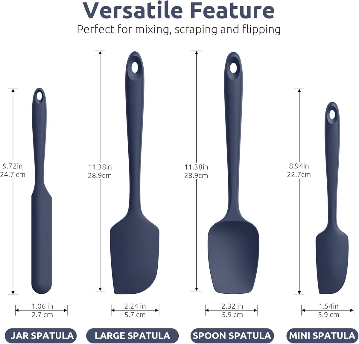 Purilite Select Midnight Blue Silicone Spatula - PuriLite