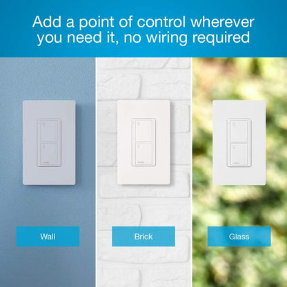 Lutron On/Off Switching Pico Remote for Caseta Smart Home Switch | PJ2-2B-GWH-L01 | White - PuriLite