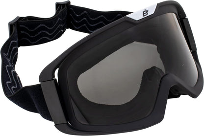 Birdz Eyewear Pelican Fitover Padded ATV Motorcycle Riding Over The Glasses (OTG) Goggles Black - PuriLite