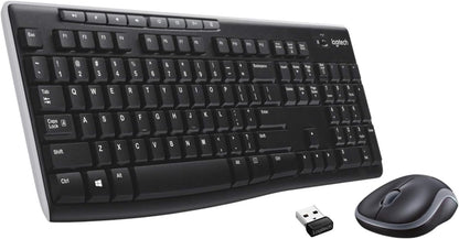 Logitech MK295 Wireless Mouse & Keyboard Combo with SilentTouch Technology, Full Numpad, Advanced Optical Tracking, Lag-Free Wireless, 90% Less Noise - Graphite - PuriLite