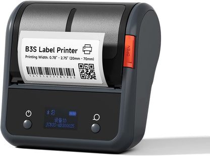 Bluetooth Thermal Label Maker Printer with 3 Inch Print Width, Portable Inkless Sticker and Barcode Printer for Home, Office and Small Business - PuriLite