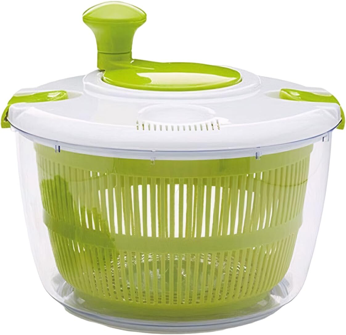 koaunert Large Salad with Non-Slip Base Durable and Practical Stainless Steel Salad Spinners Salad Spinners Collapsible, Stainless Steel - PuriLite