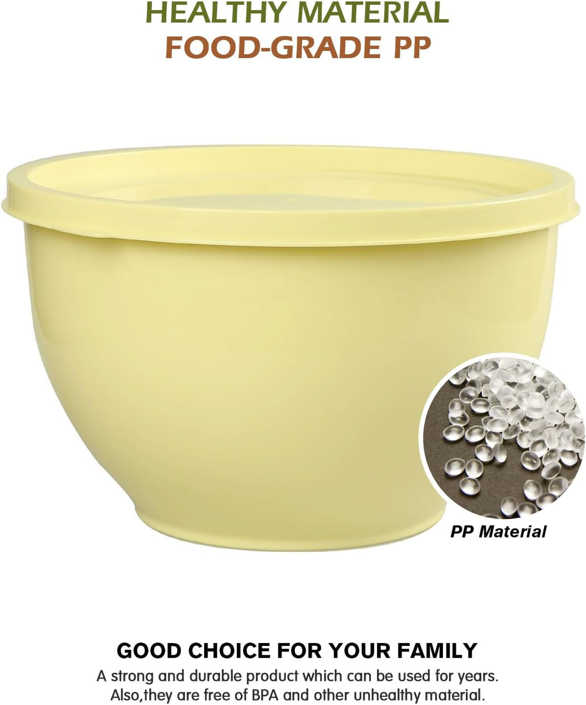 Purilite Select Plastic Mixing Bowl Set - PuriLite