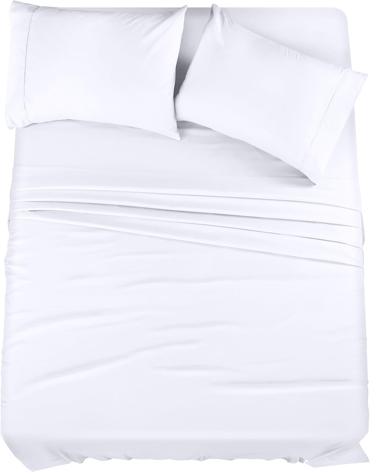 Utopia Bedding Queen Bed Sheet Set - 4 Piece Bedding - Soft Brushed Microfiber Fabric - Shrinkage & Fade Resistant - Easy Care (White) - PuriLite