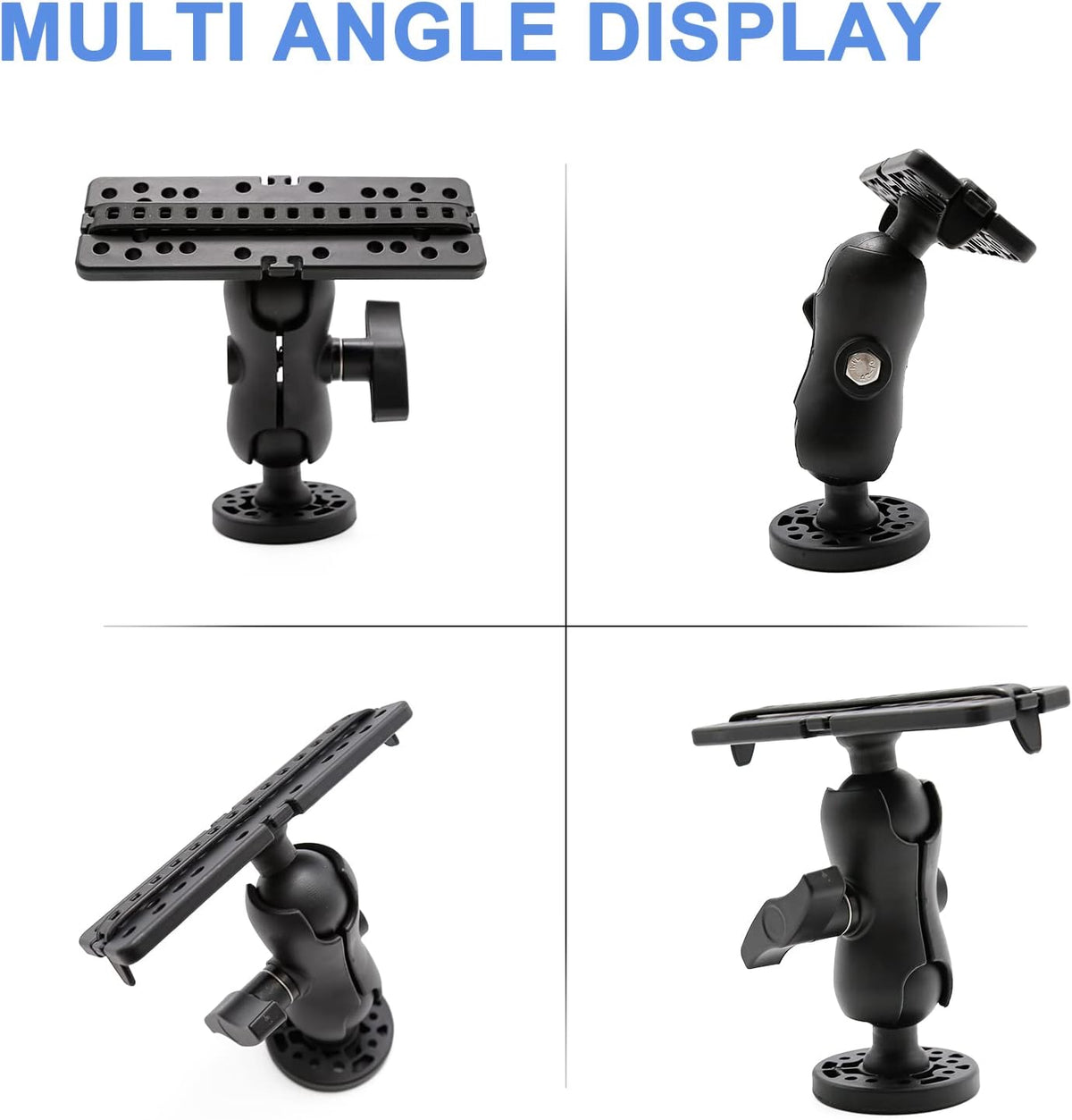 MDEOOSKY Fish Finder Mount Base, Bracket, Mounting Plate - Medium Arm Marine Electronic Mount, Adjustable Rack Replacement for Garmin GPSMAP Striker 5 Plus 5cv - PuriLite