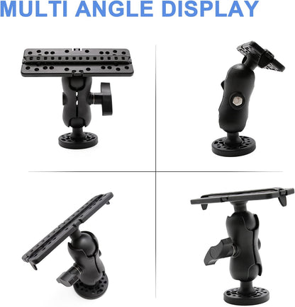 MDEOOSKY Fish Finder Mount Base, Bracket, Mounting Plate - Medium Arm Marine Electronic Mount, Adjustable Rack Replacement for Garmin GPSMAP Striker 5 Plus 5cv - PuriLite