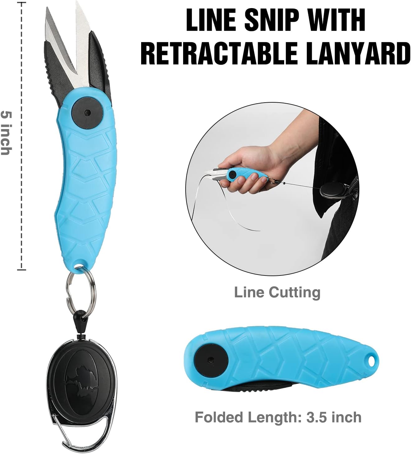 MOSSY OAK 4pc Fishing Tool Kit - Pistol Grip Fishing Pliers, Fish Fillet Knife, Fishing Gripper, Line Snip, Fly Fishing Retractor with Retractable Lanyard - PuriLite