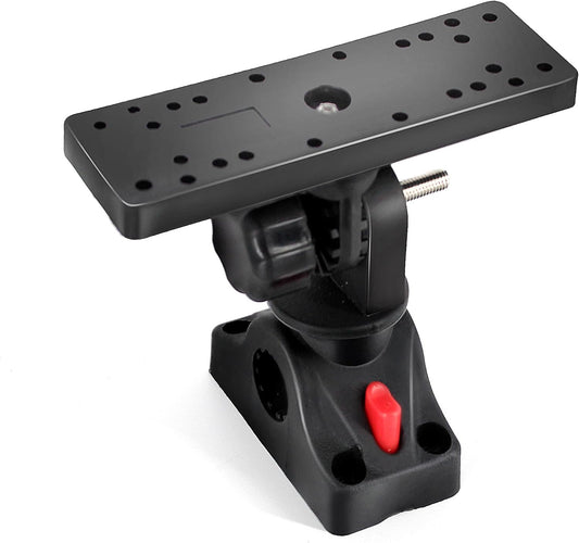 Xproutdoor Fish Finder Mounts for Boat, 360° Adjustable Fish Finder Mounting Brackets, Depth Finders Mount, Universal Marine Electronics Mounting Plate for Boat, Canoe, Kayak - PuriLite
