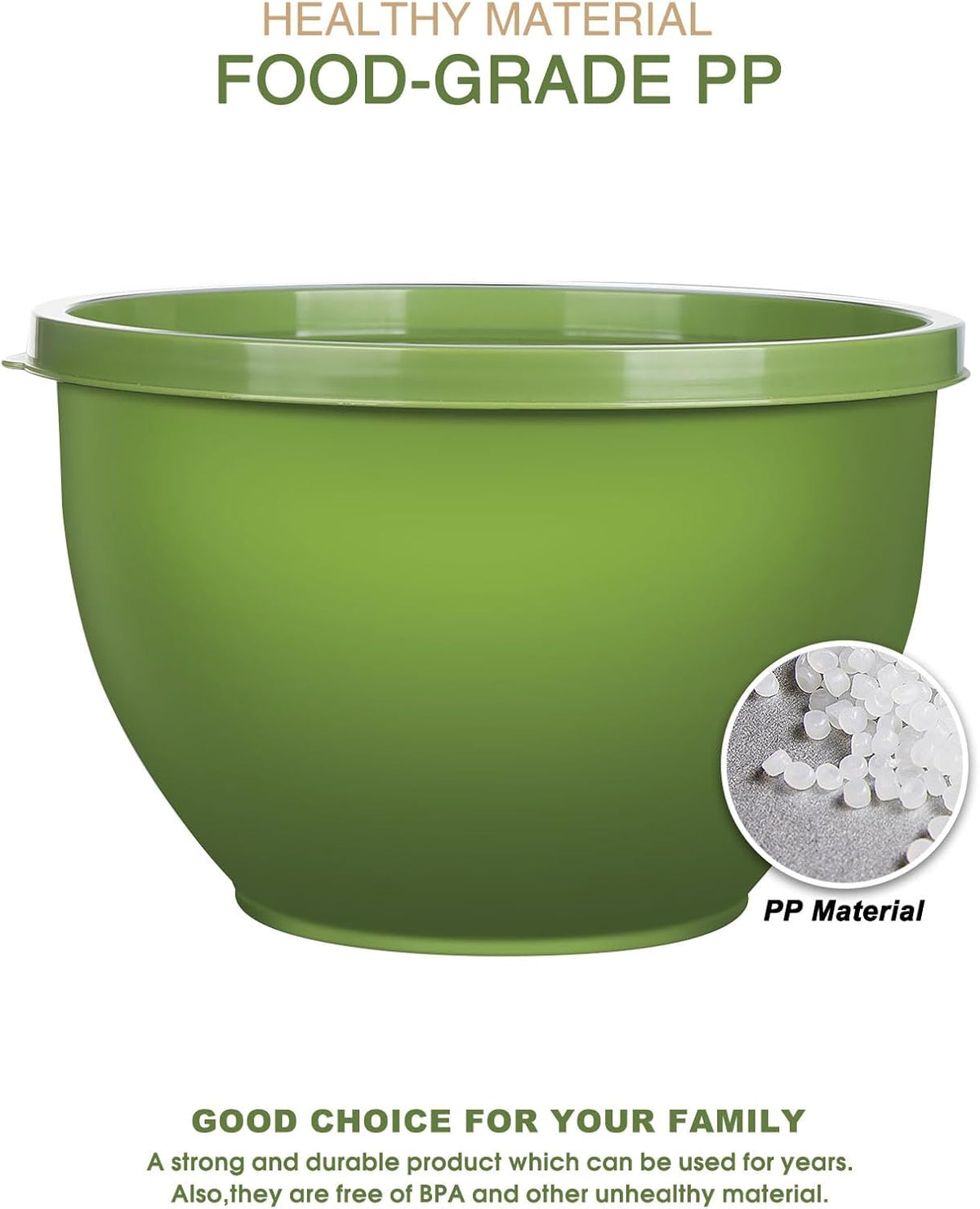 Purilite Select Plastic Mixing Bowl Set - PuriLite