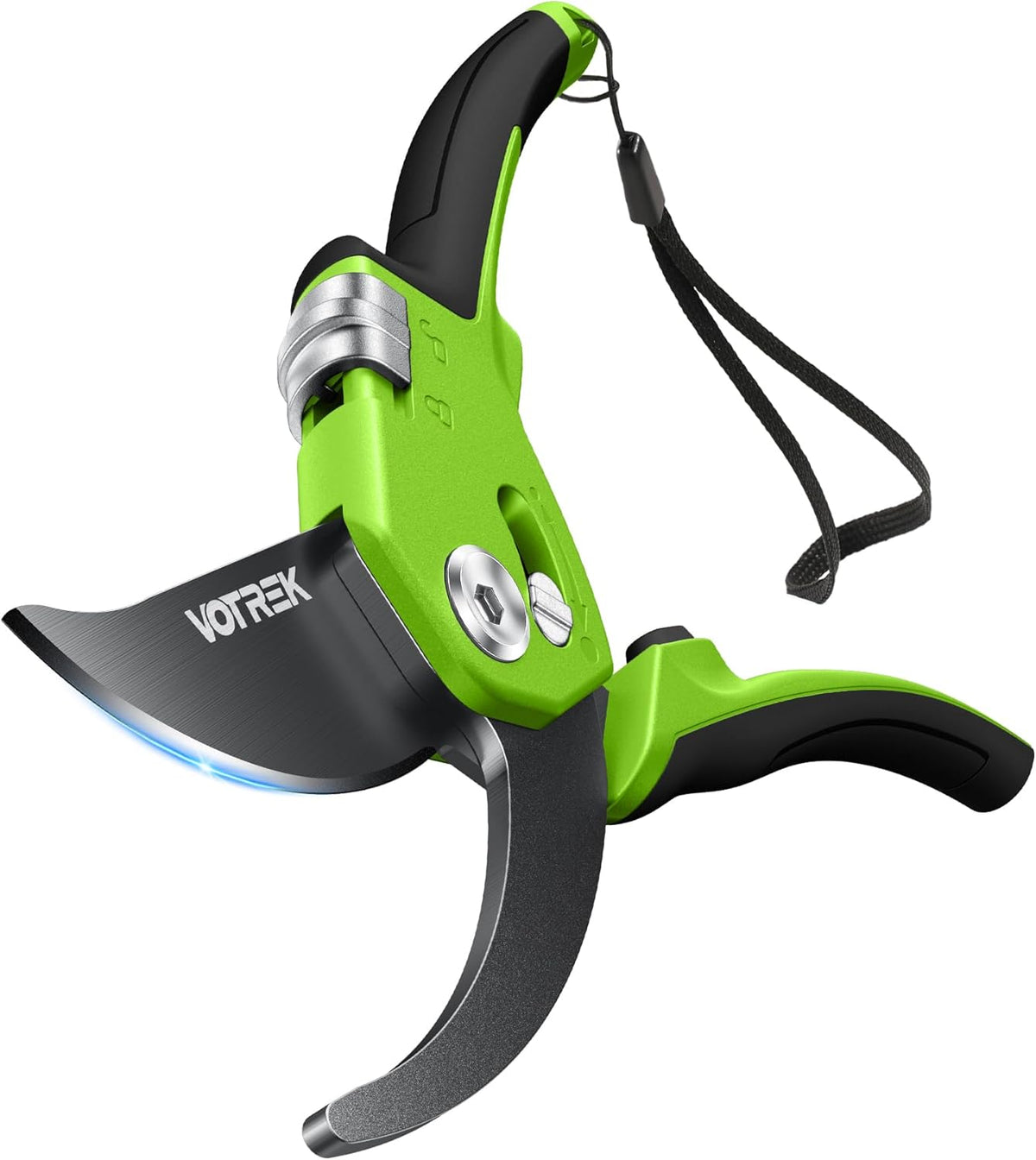 VOTREK Pruning Shears - 8.5" Heavy Duty Bypass Pruners for Gardening with Built-in Spring & SK5 Steel Blades - Ergonomic Adjustable Handle for All Hand Sizes, Garden Clipper Plant Scissors for Branch - PuriLite