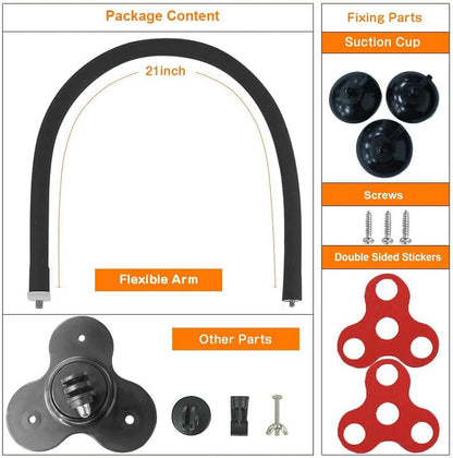 LUCKY Fish Finder Transducer Mount Arm Kayak Bracket Transducer Mounting Arm Flexible for Boat Canoe Kayak Fishing - PuriLite