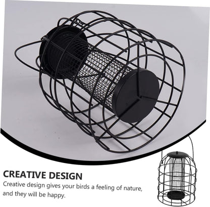HEMOTON 2pcs Iron Cage Bird Feeder Hanging Mesh Grid Tube for Indoor Birds Pet Store Supplies